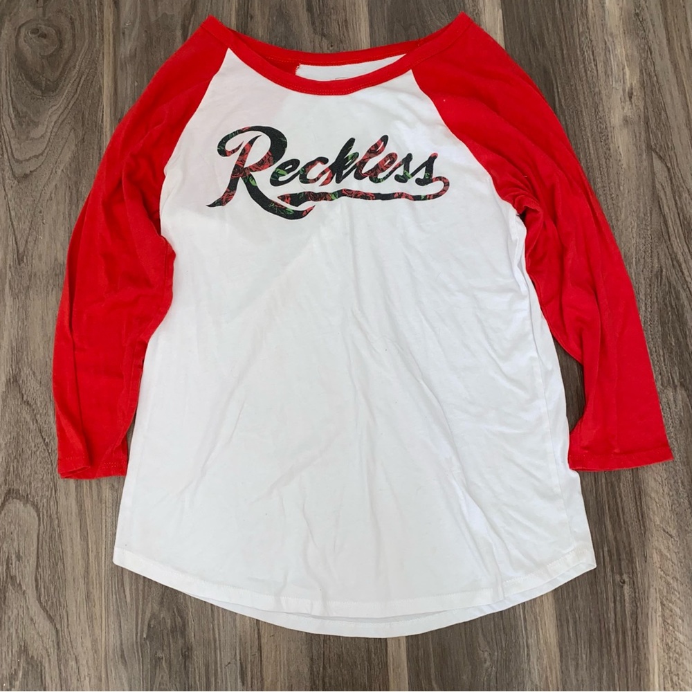 YOUNG & RECKLESS—Red Baseball Tee
